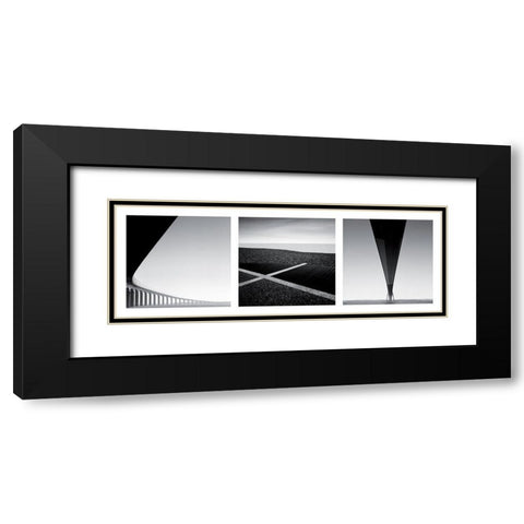 Serenite Black Modern Wood Framed Art Print with Double Matting by Laurenceau, Gerard