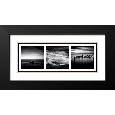 Rochers Black Modern Wood Framed Art Print with Double Matting by Poli, Jean-Philippe