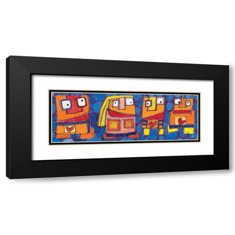 Une demoiselle Black Modern Wood Framed Art Print with Double Matting by Mika