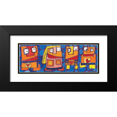 Une demoiselle Black Modern Wood Framed Art Print with Double Matting by Mika