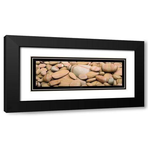 Galets I Black Modern Wood Framed Art Print with Double Matting by Pinsard, Laurent