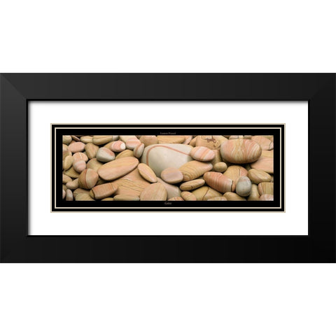 Galets I Black Modern Wood Framed Art Print with Double Matting by Pinsard, Laurent