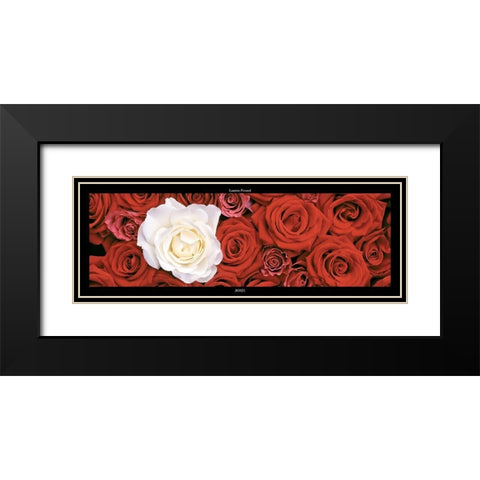 Roses I Black Modern Wood Framed Art Print with Double Matting by Pinsard, Laurent
