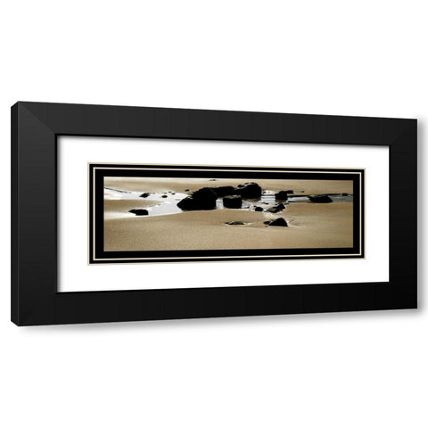 Sable et roche Black Modern Wood Framed Art Print with Double Matting by Pinsard, Laurent