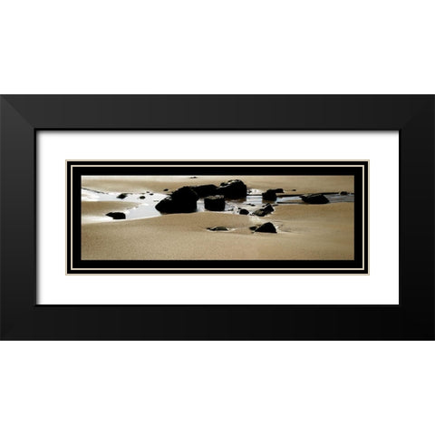 Sable et roche Black Modern Wood Framed Art Print with Double Matting by Pinsard, Laurent
