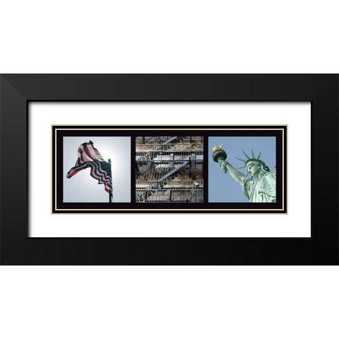 New York  Black Modern Wood Framed Art Print with Double Matting by Pinsard, Laurent