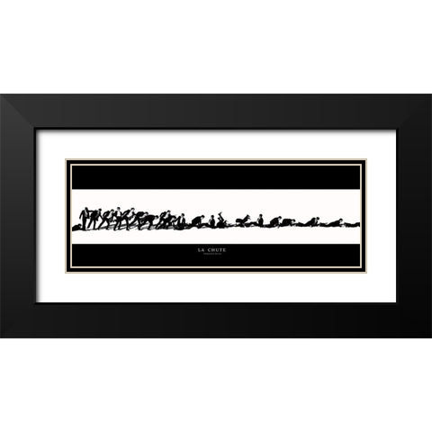 Chute Black Modern Wood Framed Art Print with Double Matting by Bazin, Emmanuel