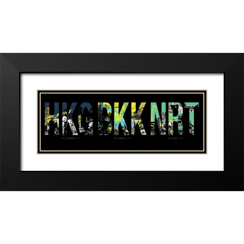 Flycityflash.ASIE Black Modern Wood Framed Art Print with Double Matting by Lile, Oliver