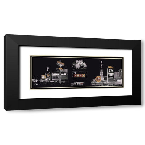 Vegas II Black Modern Wood Framed Art Print with Double Matting by Callu, Frederique