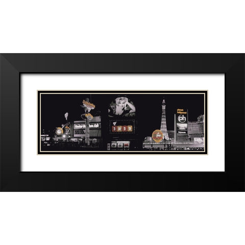 Vegas II Black Modern Wood Framed Art Print with Double Matting by Callu, Frederique