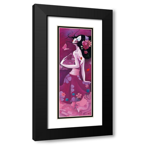 Harmonie Black Modern Wood Framed Art Print with Double Matting by Sybile