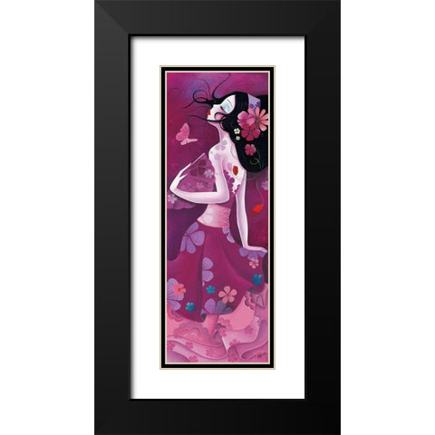 Harmonie Black Modern Wood Framed Art Print with Double Matting by Sybile