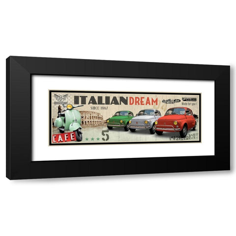 Italian Dream Black Modern Wood Framed Art Print with Double Matting by BRAUN Studio