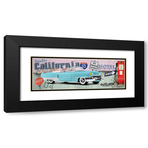 Road to California Black Modern Wood Framed Art Print with Double Matting by BRAUN Studio