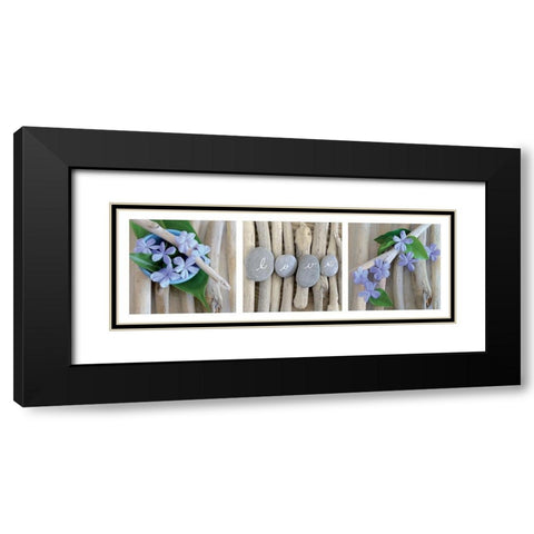 Composition Wood and Love Black Modern Wood Framed Art Print with Double Matting by Chatelain, Sonia
