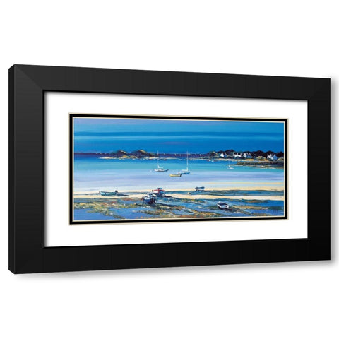 Maree basse Black Modern Wood Framed Art Print with Double Matting by Kerfily