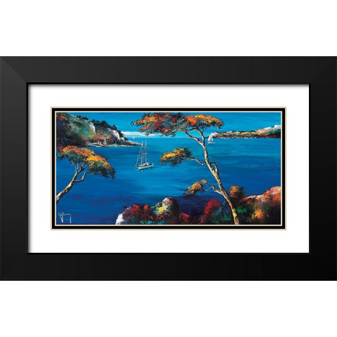 La baie Black Modern Wood Framed Art Print with Double Matting by Keiflin, Roger