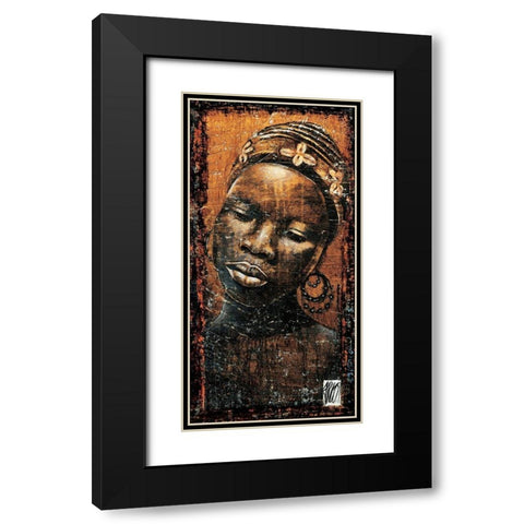 Le sourire 1 Black Modern Wood Framed Art Print with Double Matting by Arietti, Fabienne