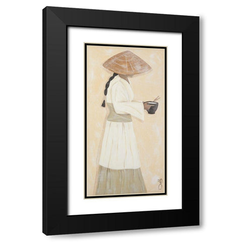 Le bol de riz Black Modern Wood Framed Art Print with Double Matting by Dothy
