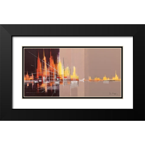 Jubileumlaan Black Modern Wood Framed Art Print with Double Matting by Drappier, Luc
