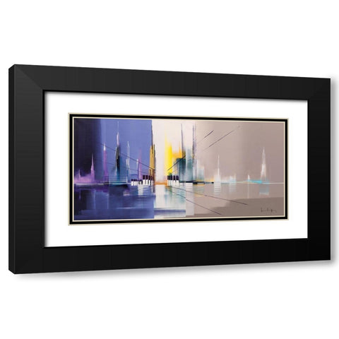 Langs de Vaart Black Modern Wood Framed Art Print with Double Matting by Drappier, Luc