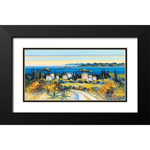 En chemin Black Modern Wood Framed Art Print with Double Matting by Kerfily