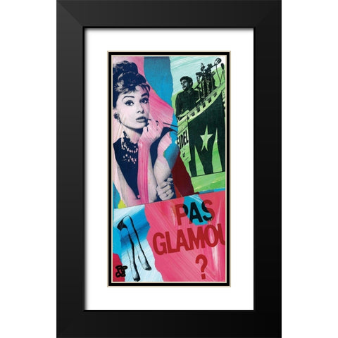 Tele mundo Black Modern Wood Framed Art Print with Double Matting by Raynal, Paul