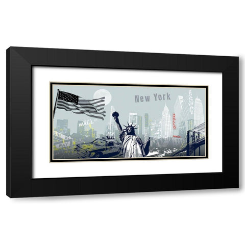 Appolo Black Modern Wood Framed Art Print with Double Matting by Farkas, Atelier