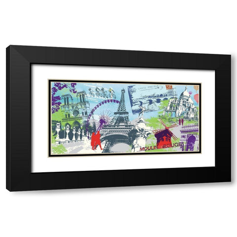 Moulin rouge Black Modern Wood Framed Art Print with Double Matting by Farkas, Atelier