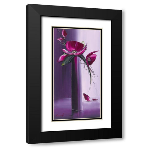 Elegance en mauve I Black Modern Wood Framed Art Print with Double Matting by Tramoni, Oliver