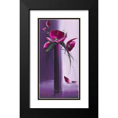 Elegance en mauve I Black Modern Wood Framed Art Print with Double Matting by Tramoni, Oliver