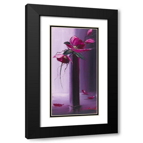 Elegance en mauve II Black Modern Wood Framed Art Print with Double Matting by Tramoni, Oliver