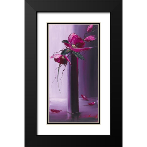 Elegance en mauve II Black Modern Wood Framed Art Print with Double Matting by Tramoni, Oliver