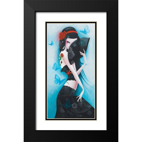 Hide Black Modern Wood Framed Art Print with Double Matting by Sybile