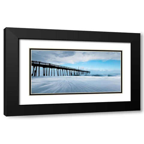 Fishing Pier Black Modern Wood Framed Art Print with Double Matting by BRAUN Studio