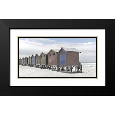 Plage 2 Black Modern Wood Framed Art Print with Double Matting by Braun Studio