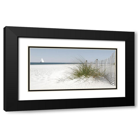 Plage 5 Black Modern Wood Framed Art Print with Double Matting by Braun Studio