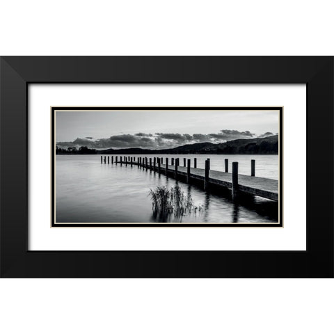 Ponton 3 Black Modern Wood Framed Art Print with Double Matting by Braun Studio