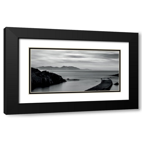 Ponton 4 Black Modern Wood Framed Art Print with Double Matting by Braun Studio