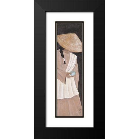 Jeune fille du Yunnon Black Modern Wood Framed Art Print with Double Matting by Dothy