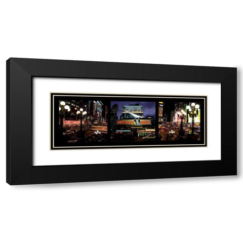 Manhattan Nights Black Modern Wood Framed Art Print with Double Matting by Setboun, Michel