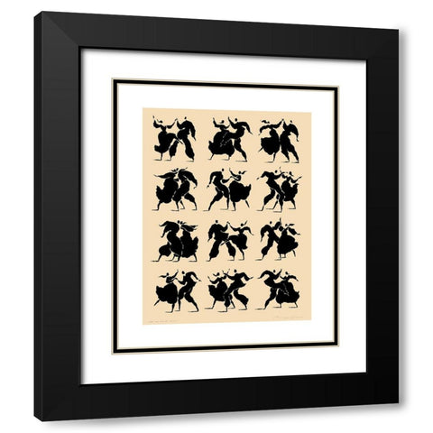 Danse Black Modern Wood Framed Art Print with Double Matting by Geraud, Philippe