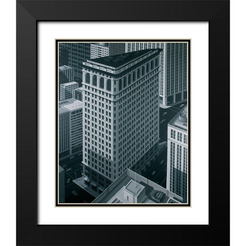 Flatiron   Black Modern Wood Framed Art Print with Double Matting by Peyret, Eric