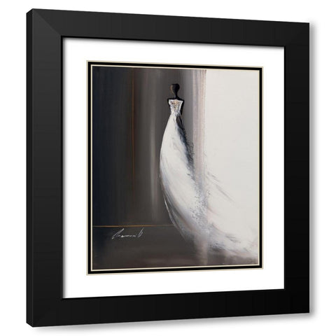 Silhouette feminine II Black Modern Wood Framed Art Print with Double Matting by Tramoni, Oliver
