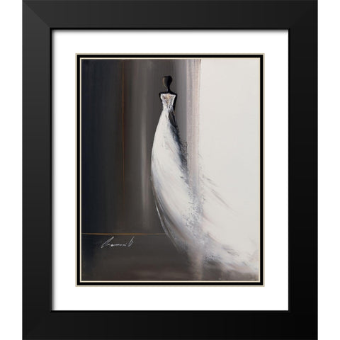 Silhouette feminine II Black Modern Wood Framed Art Print with Double Matting by Tramoni, Oliver