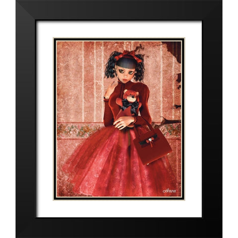 Synthetic Darkness Black Modern Wood Framed Art Print with Double Matting by Aura