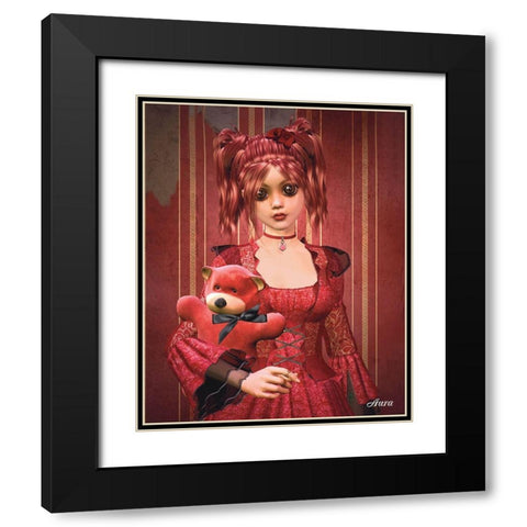 Bloody Angel Black Modern Wood Framed Art Print with Double Matting by Aura