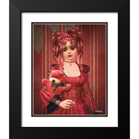 Bloody Angel Black Modern Wood Framed Art Print with Double Matting by Aura