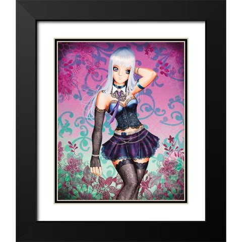 Loligoth Black Modern Wood Framed Art Print with Double Matting by Zuleta, Miguel