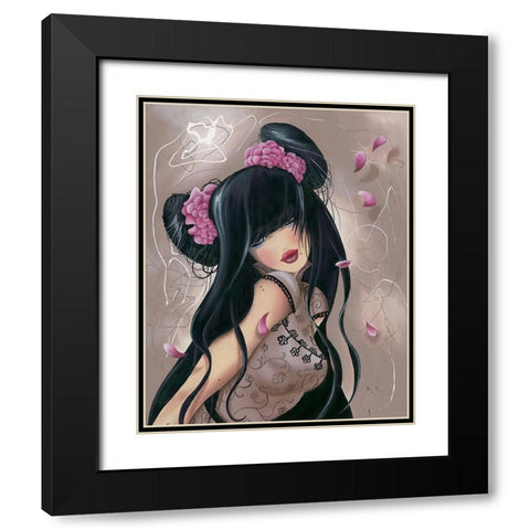 Teen Lilou Black Modern Wood Framed Art Print with Double Matting by Rhumeur, Aurelie